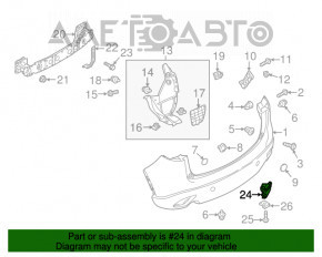 Reflectorul din spate al bara de protecție stânga Mazda CX-5 13-16