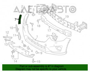 Крепление переднего бампера левое Mazda CX-5 13-16 новый OEM оригинал