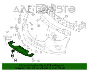 Protecție pentru bara de protecție față Mazda CX-5 13-16