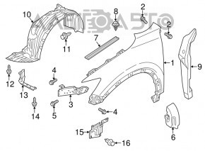 Aripa față stânga Mazda CX-5 13-16 nou TW neoriginal.