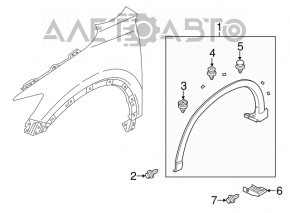 Capacul aripii fata stanga Mazda CX-5 13-16 nou TW neoriginal