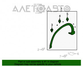 Capacul aripii din față dreapta Mazda CX-5 13-16 zgârietură