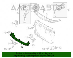 Suportul de montare a televizorului inferior Mazda CX-5 13-16 din plastic