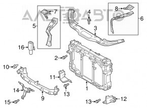 Suportul de montare a televizorului inferior Mazda CX-5 13-16 din plastic