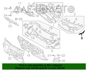 Уплотнитель решетки дворников левый Mazda CX-5 13-16