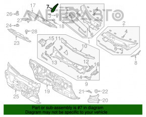 Garnitura de etanșare a grilei ștergătoarelor dreapta Mazda CX-5 13-16 nouă OEM originală