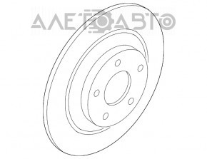 Placă de frână spate stânga Mazda CX-5 13-16 300/10mm ruginită.