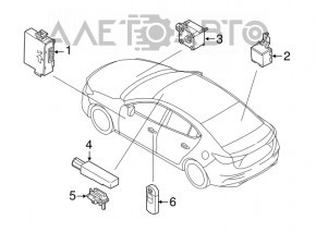 Ключ Mazda CX-5 13-16 smart 3 кнопки, царапины, полез хром