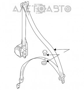 Centura de siguranță a șoferului VW Passat b7 12-15 USA bej, care s-a desfăcut brusc