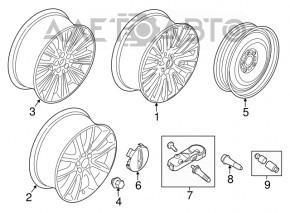 Roata de rezerva Ford Escape MK3 13- R17 155/70