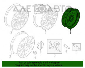 Запасное колесо докатка R17 125/70 Lincoln MKZ 13-16