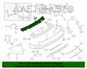 Absorbantul de bara spate Ford Escape MK3 13-19 se potrivește cu o ruptură.