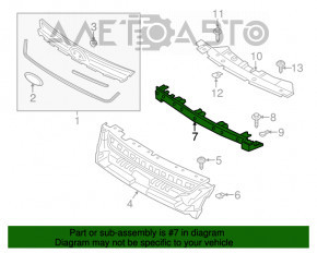 Suportul de grilă al radiatorului Ford Escape MK3 13-16 pre-restilizare lipsește elementul.