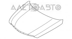 Capota goală Hyundai Sonata 11-15 din oțel, argintie SM Taiwan, bare