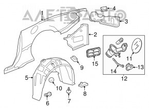 Aripa spate dreapta Chevrolet Camaro 16-