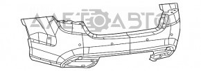 Bara spate goală Chrysler 200 15-17 neagră PX8