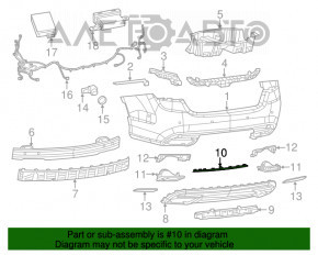 Moldura bara spate Chrysler 200 15-17 crom nou neoriginal.