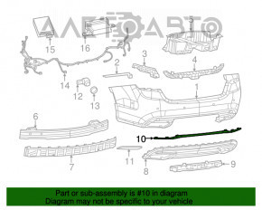 Moldura bara spate Chrysler 200 15-17 crom cu defect