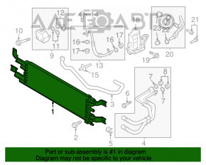 Radiator de răcire a transmisiei automate Ford C-max MK2 13-18