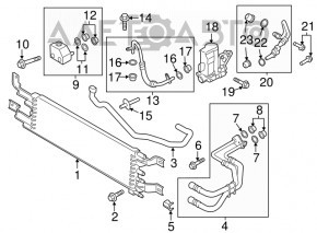 Radiator de răcire a transmisiei automate Ford C-max MK2 13-18