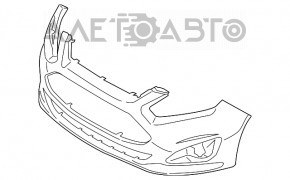 Bara față completă Ford C-max MK2 13-18 SUA cu grilă, cu PTF.