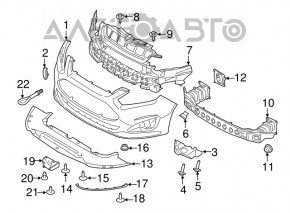 Bara fata goala Ford C-max MK2 13-18 SUA albastra, zgarieturi, indoita, prindere rupta, crapaturi