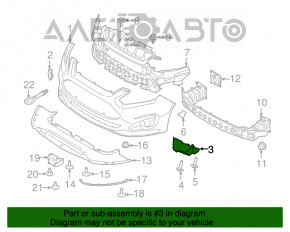 Крепление переднего бампера левое Ford C-max MK2 13-18 usa