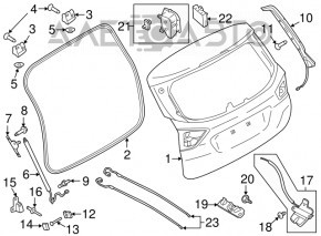 Portbagaj gol Ford C-max MK2 13-18 argintiu UX, ruginit