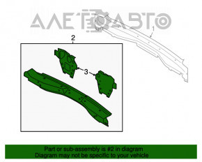 Panoul din spate al modelului Ford C-max MK2 13-18, format din 2 piese, de culoare albastră, cu denivelări