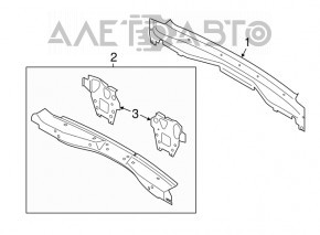 Panoul din spate al modelului Ford C-max MK2 13-18, format din 2 piese, de culoare albastră, cu denivelări