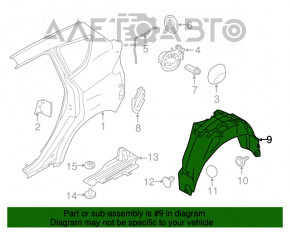 Aripa spate dreapta Ford C-max MK2 13-18