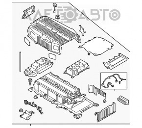 Аккумуляторная батарея ВВБ в сборе Ford C-max MK2 13-18 78к