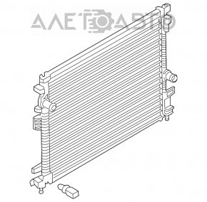 Radiator de răcire apă Ford Edge 15- 2.0T 2.7T nou, neoriginal.