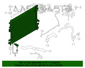 Radiator de răcire a apei Lincoln Nautilus 19-23