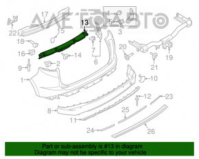 Absorbantul de bara spate pentru Ford Edge 15-18 pre-restilizare, PIEȚA CHINEZĂ, nou, neoriginal