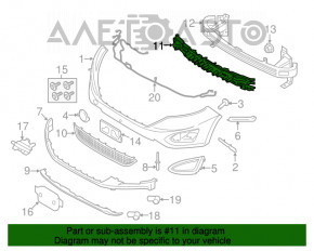 Absorbantul de bara fata pentru Ford Edge 15-18 pre-restilizare