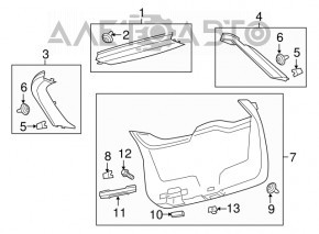 Capacul portbagajului inferior Ford Edge 15- negru, plasticul a început să se decoloreze, zgârieturi