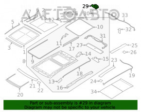 Motorul geamului drept Ford Edge 15-