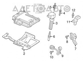 Blocul ECU al calculatorului motorului Ford Escape MK3 13-16 1.6T 2.0T