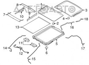 Geamul de parbriz față Ford Escape MK3 13-