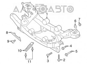 Подрамник задний Ford Escape MK3 13-19 AWD ржавый