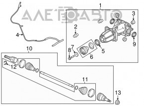 Задний дифференциал редуктор Ford Escape MK3 13-16 дорест 1.6т, 116к