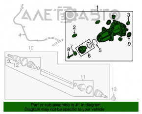 Diferențialul spate reductor Ford Escape MK3 13-16 pre-restilizare 1.6t