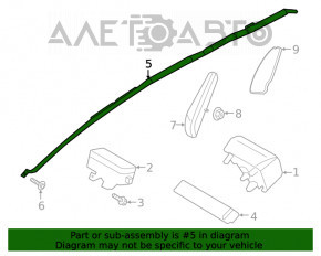 Perdeaua de aer pentru siguranță airbag, perdea laterală stânga Ford Fusion mk5 17-20.