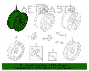 Roată de 17 inch, 5*108 Ford Fusion mk5 15-17, tip 4, cu bordură, pentru reparații