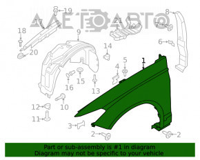 Aripa față stânga Ford Fusion mk5 17-20 din oțel nou aftermarket