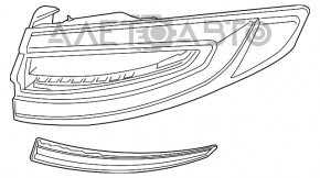 Lampa exterioară aripă dreaptă Ford Fusion mk5 17-20