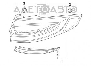 Lampa exterioară aripă dreapta Ford Fusion mk5 17-20