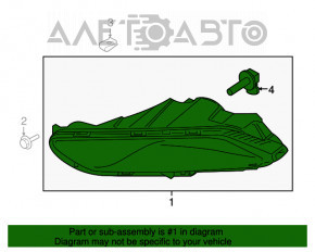 Farul de ceață stânga pentru Ford Fusion mk5 17-18, halogen, nou, neoriginal.