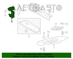 Deflectorul radiatorului dreapta Ford Mustang mk6 15-17 5.0, 2.3T, 3.7